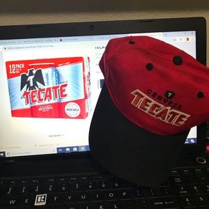 TECATE BALL CAP RED ADJUSTABLE ONE SIZE FITS ALL